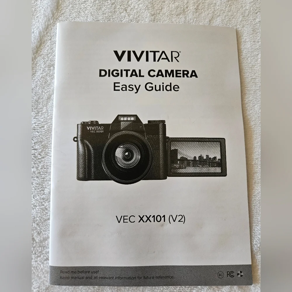 NEW Vivitar VEC XX101 Digital Zoom Lens Selfie Camera Turquoise 4K Bonus Lens